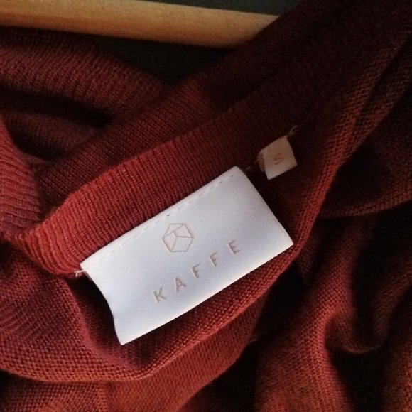 Kaffe Lightweight Long Sandra Cardigan In Amber - Picture 8 of 8